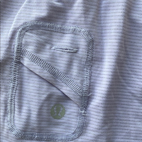 LULULEMON S/S lavender top with ruffle detail - Picture 7 of 8